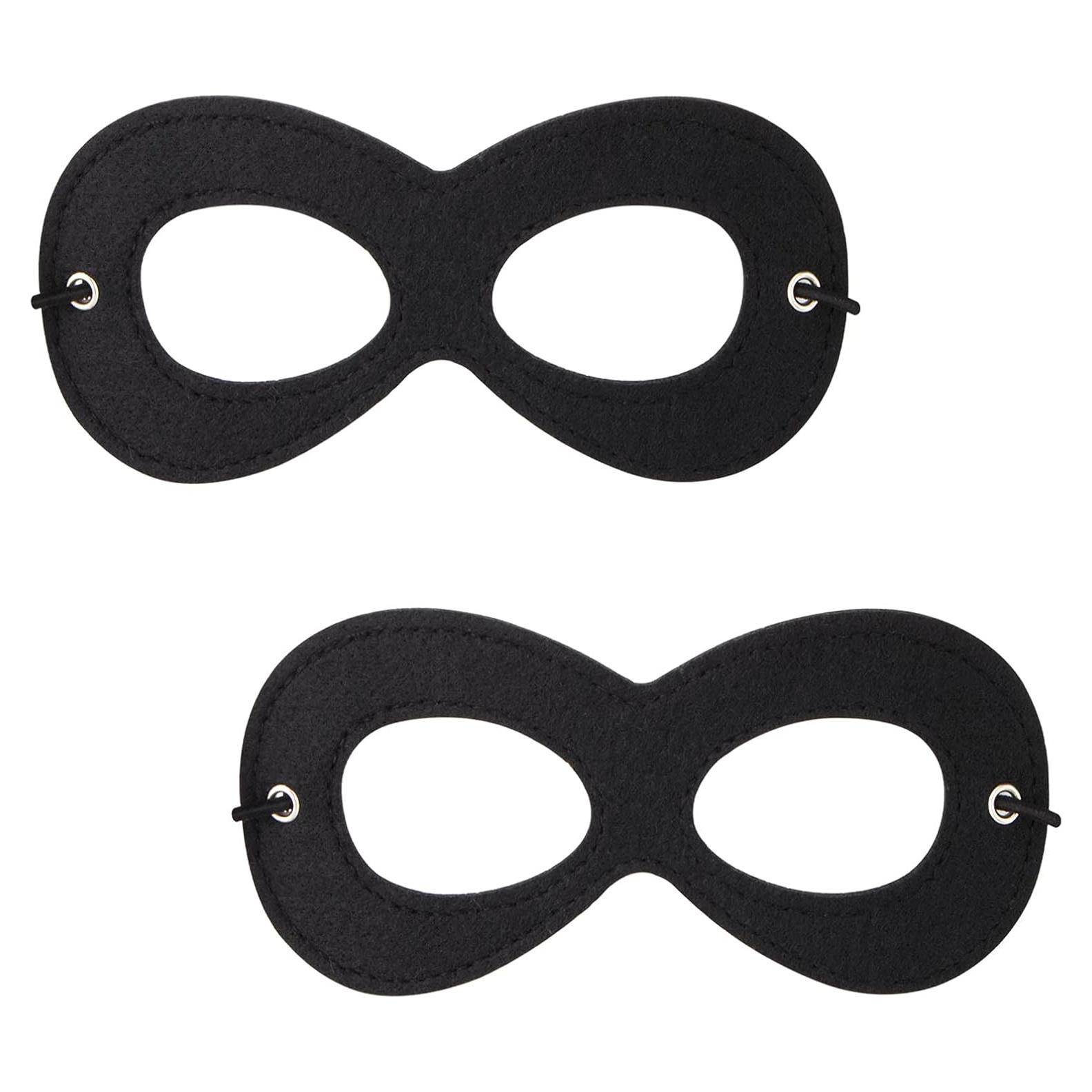 Máscaras de Superhéroe AIMIKE - Paquete de 2, Fieltro Negro