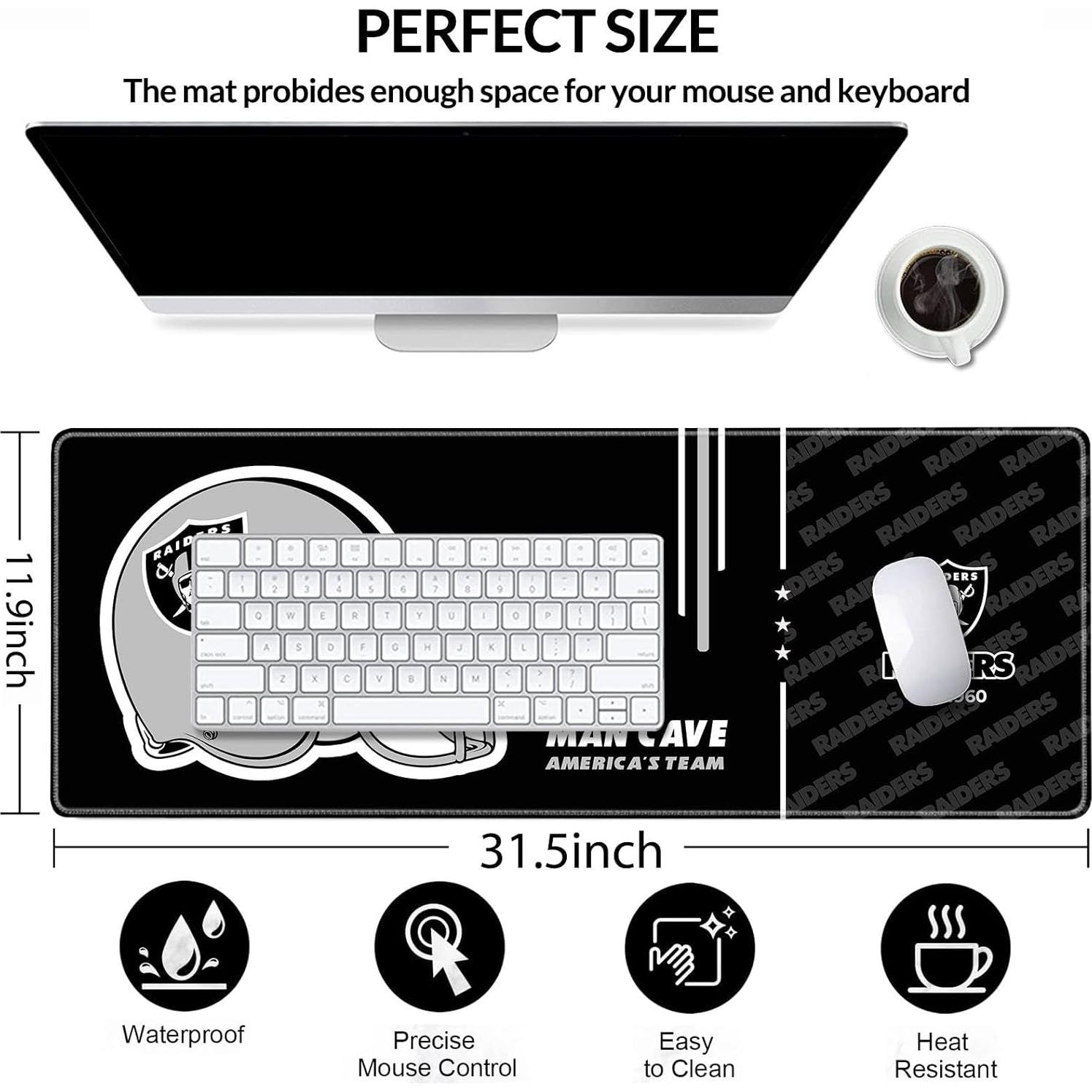 Alfombrilla de Ratón Grande AYYQHC 80x30 cm Bordes Cosidos