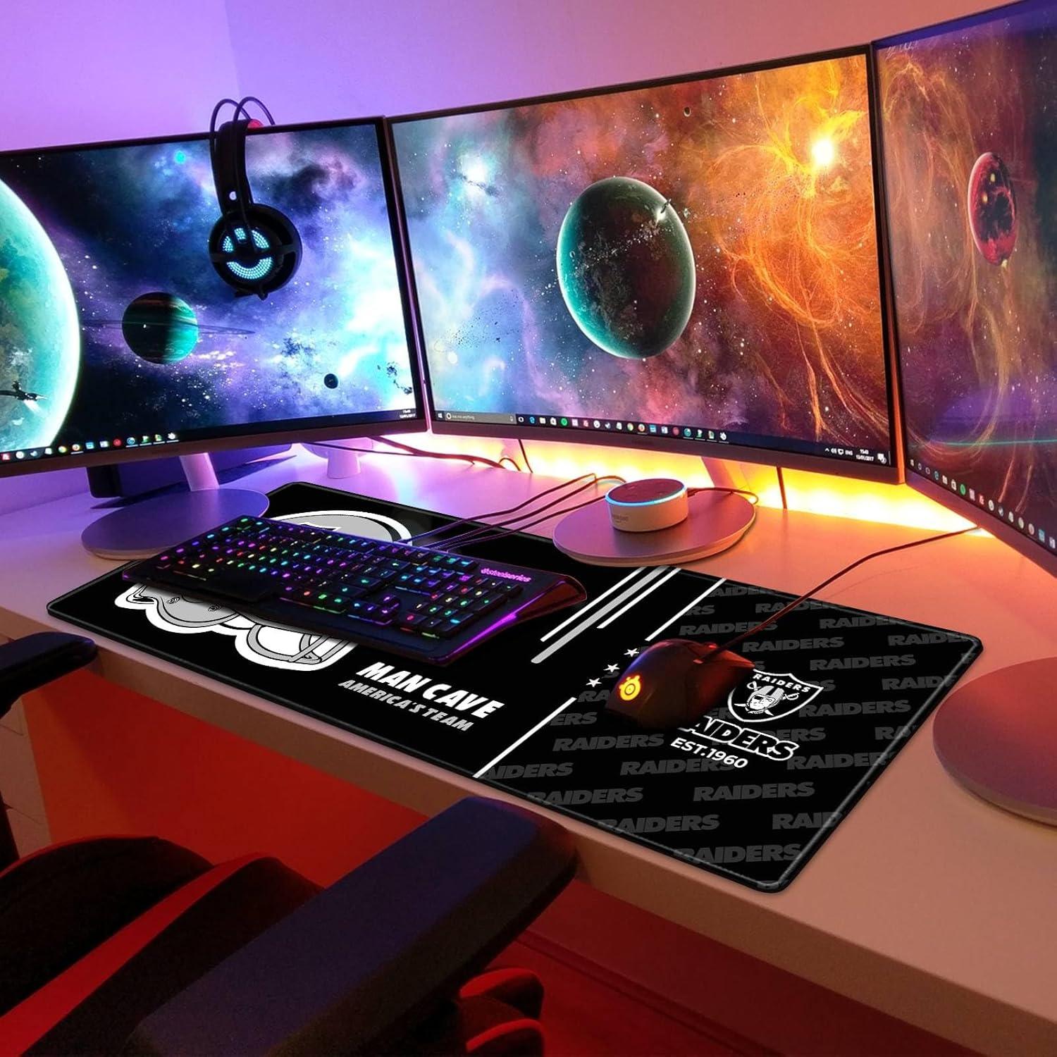 Alfombrilla de Ratón Grande AYYQHC 80x30 cm Bordes Cosidos