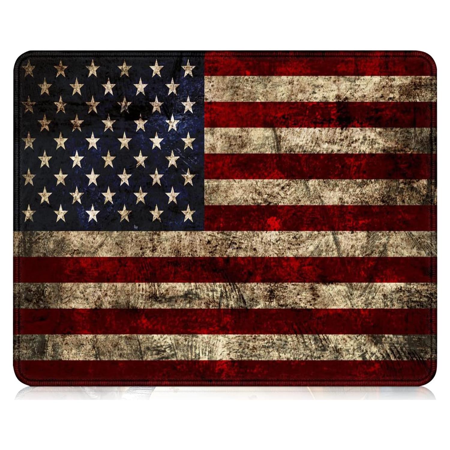 Alfombrilla de Ratón WTJGHY Antideslizante Bandera Americana 240x200mm