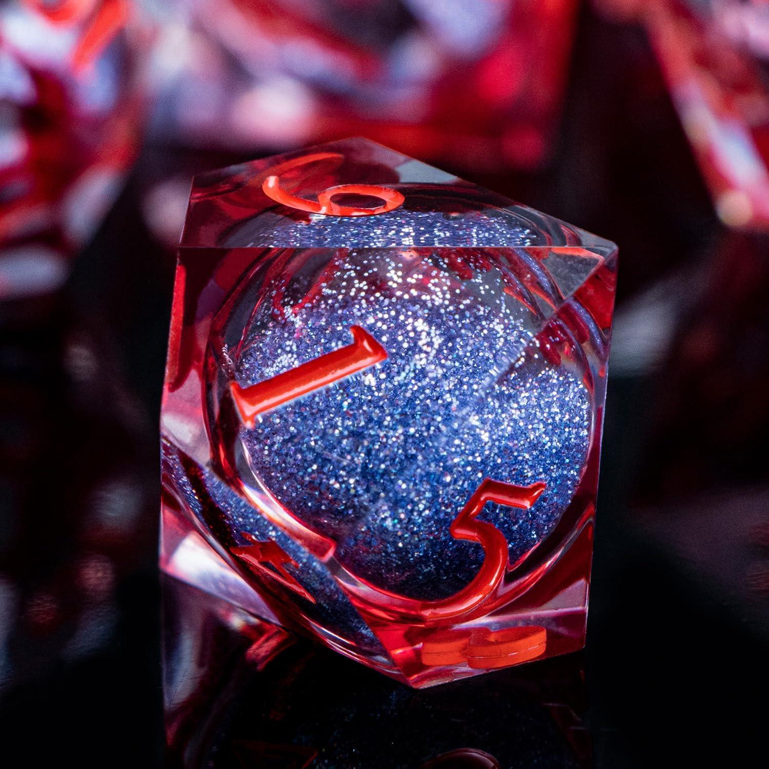 Conjunto de Dados DND ARUOHHA Rojos de Resina 7 Piezas