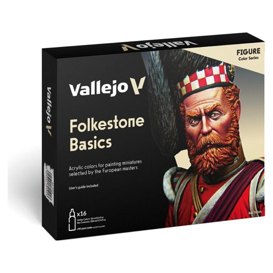 Set de Pintura Acrílica Vallejo Folkestone 16 Botellas 18 ml