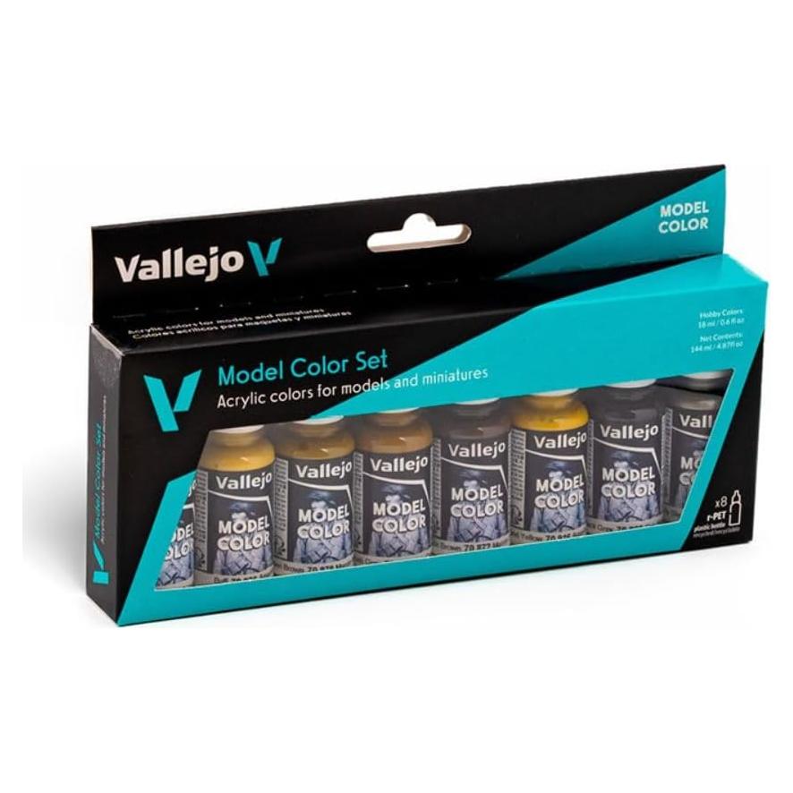 Set de Pinturas Acrílicas Vallejo Colores Panzer 8x18ml