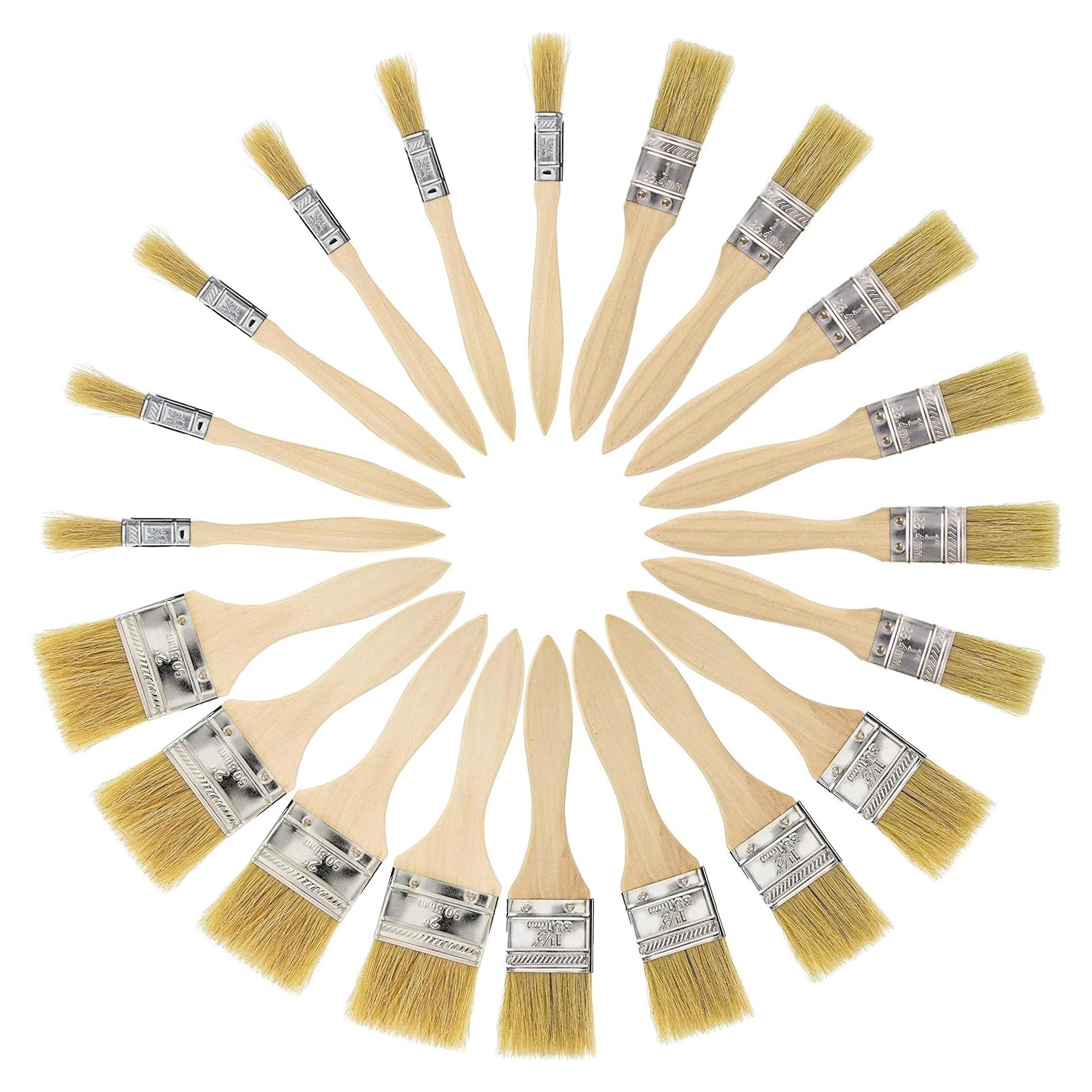 Paquete de 20 Pinceles de Pintura Suministro de Arte 3.81-5.08 cm