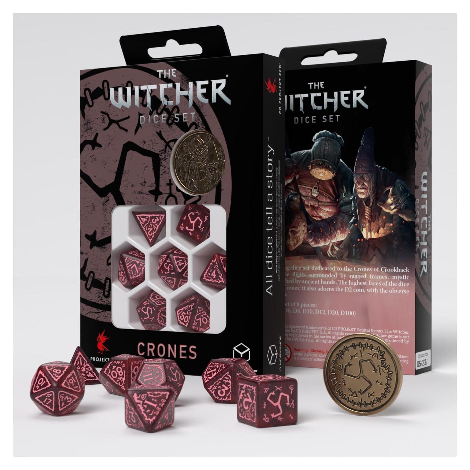 Juego de Dados RPG The Witcher Crones Whispess 7 Dados