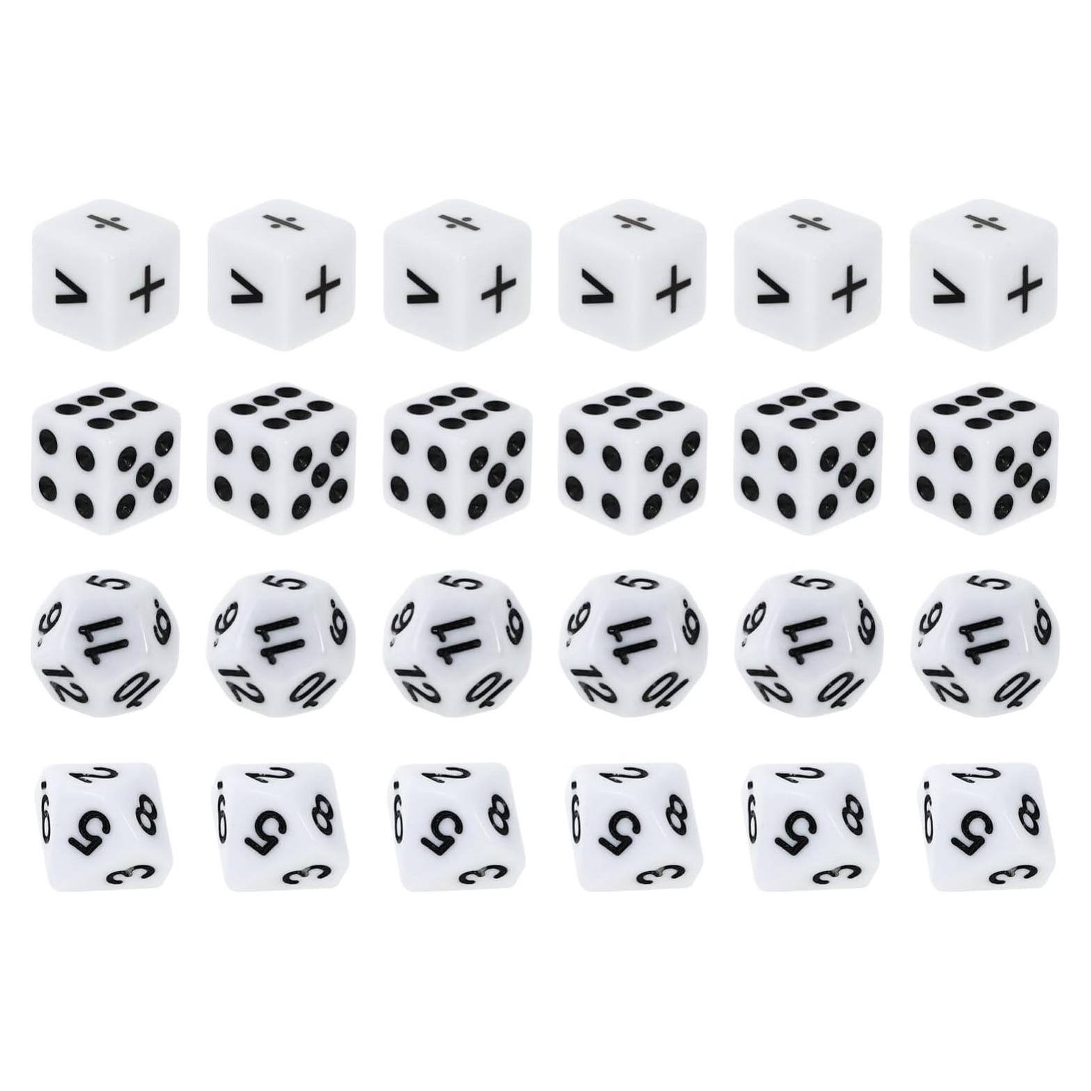 Juego de Dados Educativos NUOBESTY 24 Piezas 16mm