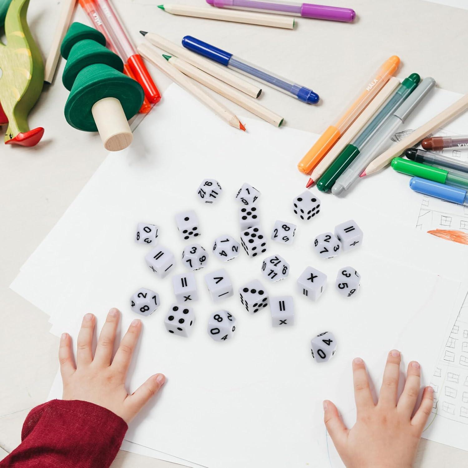 Juego de Dados Educativos NUOBESTY 24 Piezas 16mm