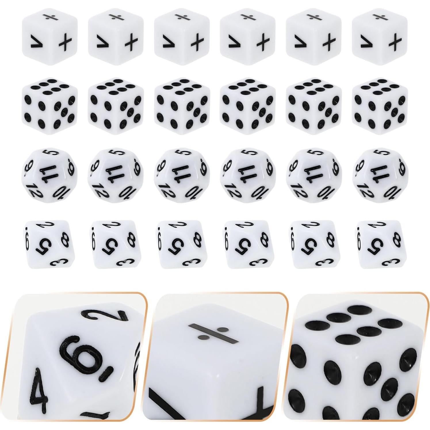 Juego de Dados Educativos NUOBESTY 24 Piezas 16mm