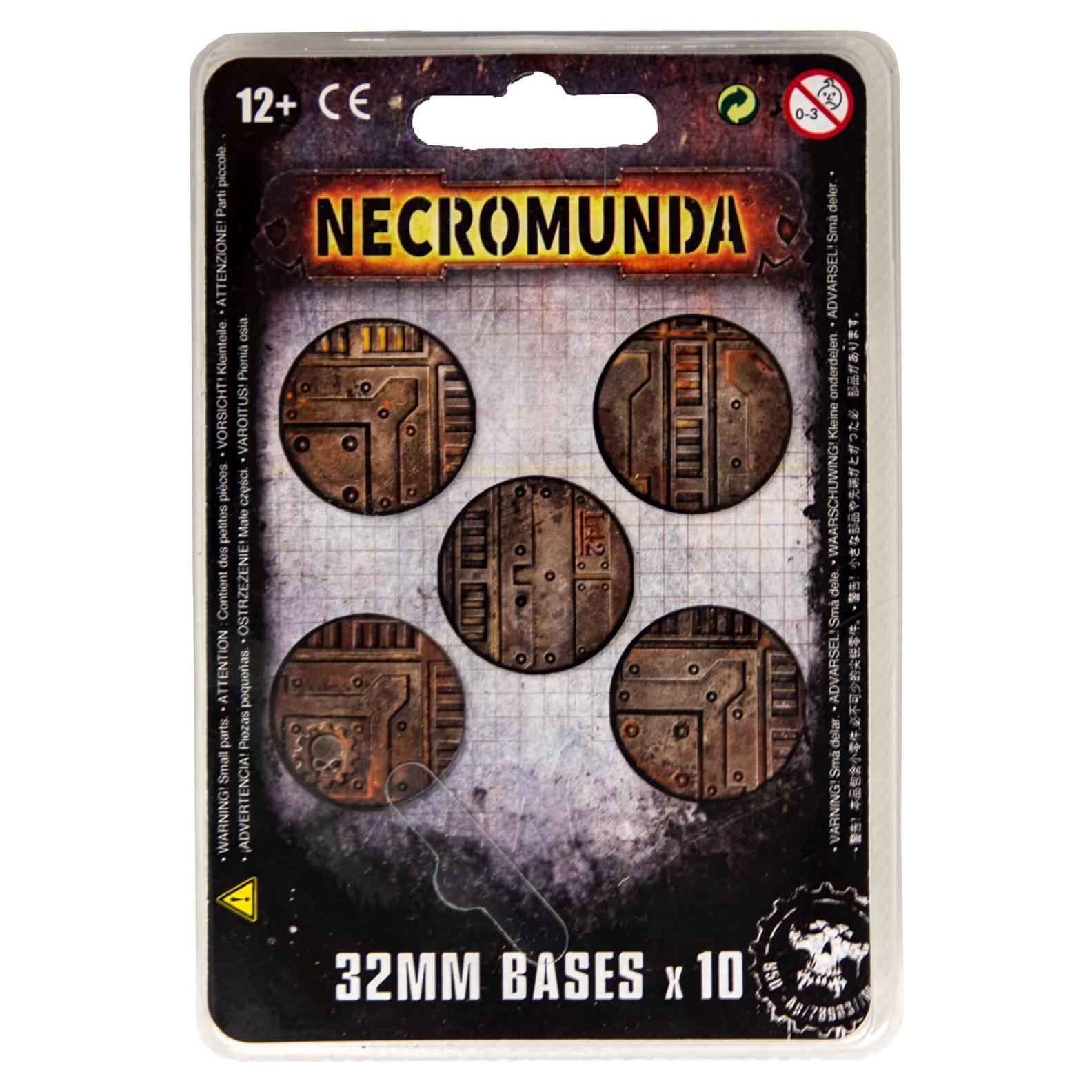 Bases de 32mm para Warhammer Necromunda Games Workshop x10