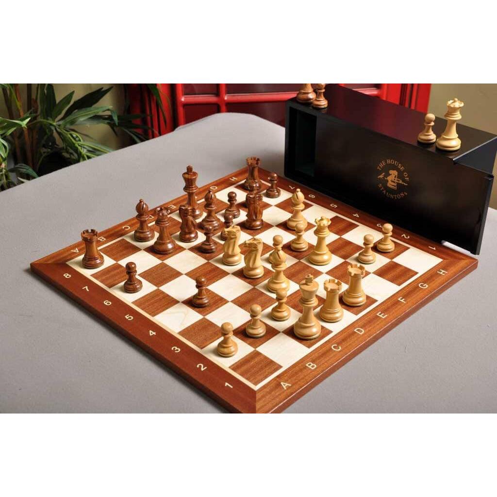 Juego de Ajedrez Grandmaster Staunton con Tablero y Caja