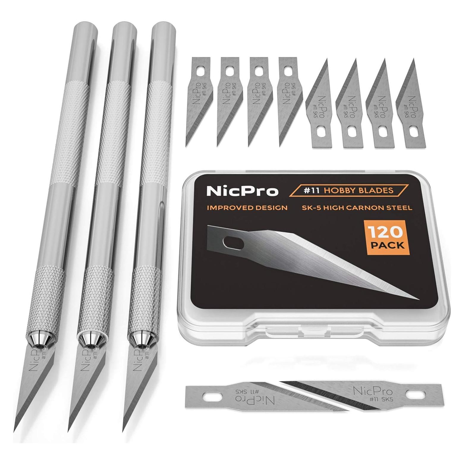 Juego de Cuchillos de Hobby Nicpro 123 PCS con Repuestos SK-5