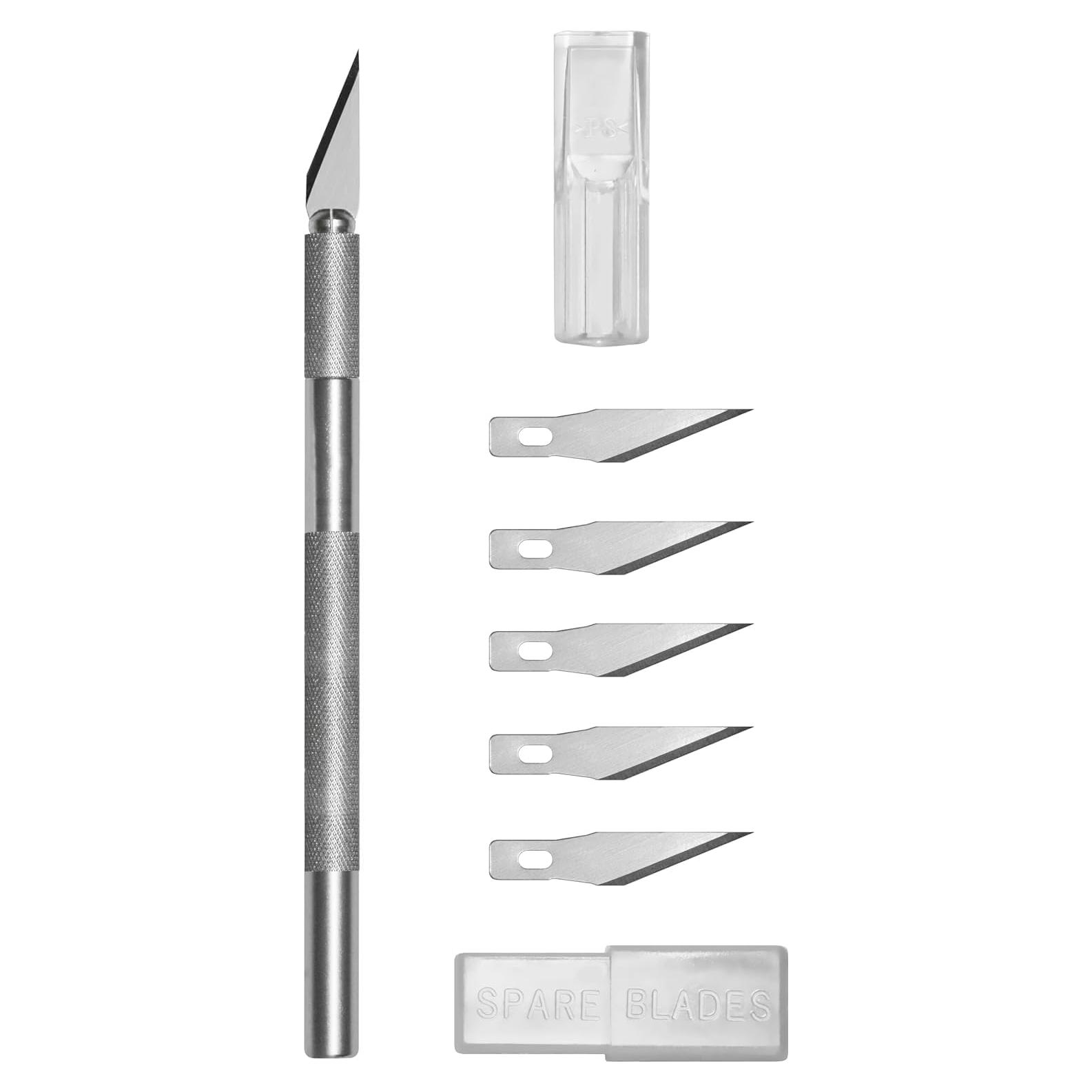 Cuchillo de Modelista VViViD con 5 Cuchillas de Acero Inoxidable