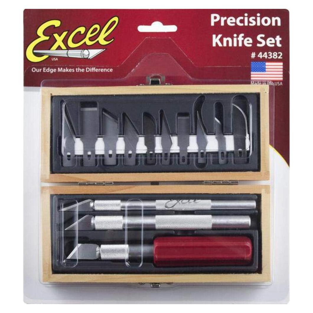 Juego de cuchillos de hobby Excel Blades 44382 con 13 cuchillas