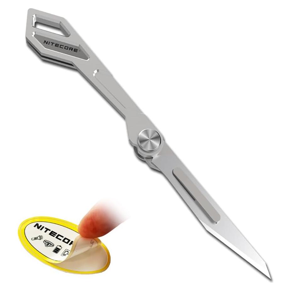 Cuchillo Plegable Nitecore NTK05 de Titanio EDC 10.16 cm