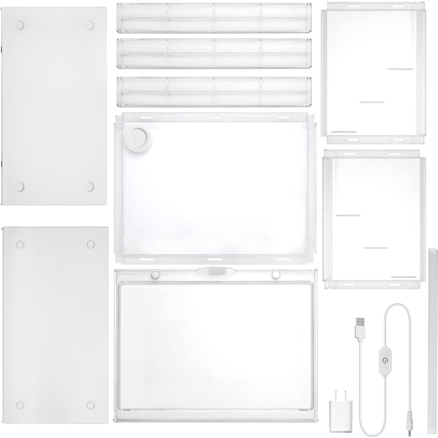 Vitrina para Mini Figuras de Acción Welloux 30x23x17 cm Iluminada