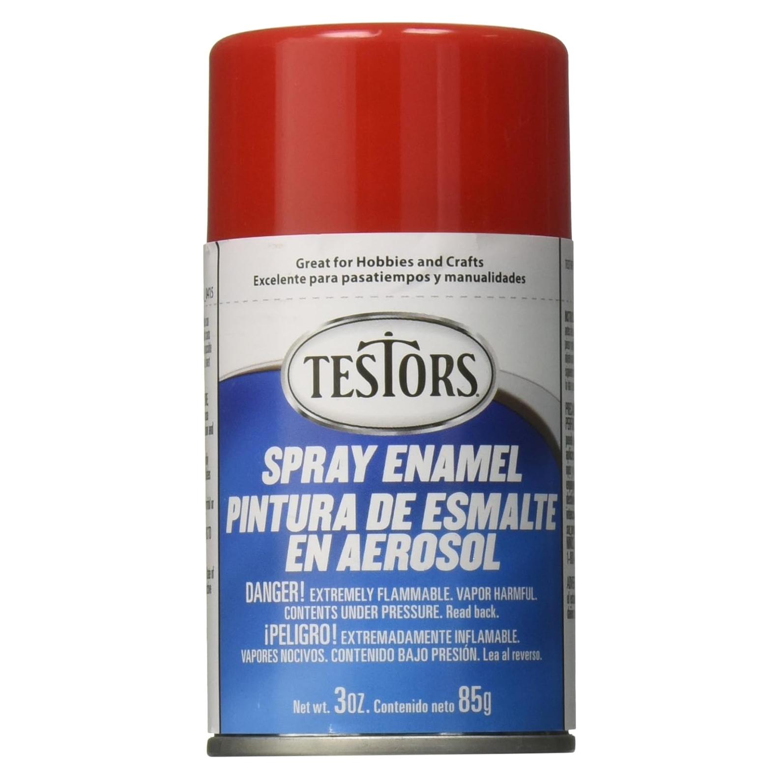 Esmalte en Spray Testors 85g Rojo Brillante para Madera y Metal