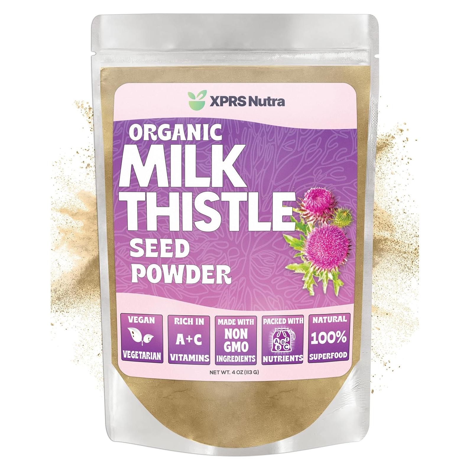 Polvo de Semilla de Cardo Lechero Orgánico XPRS Nutra 113g