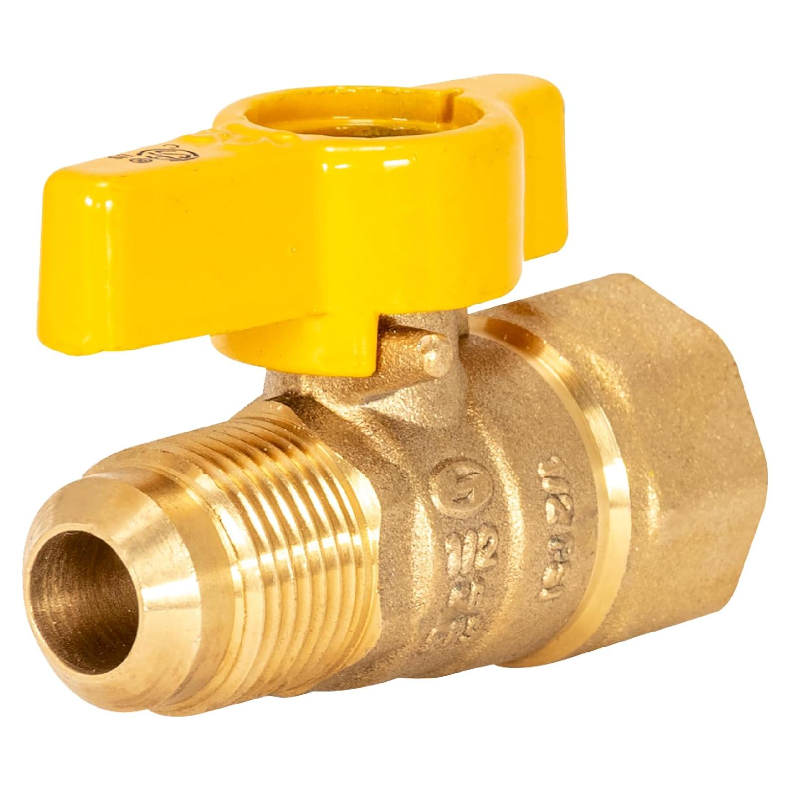 Válvula de Bola de Gas Eastman 1/2" OD x 1/2" FIP Latón