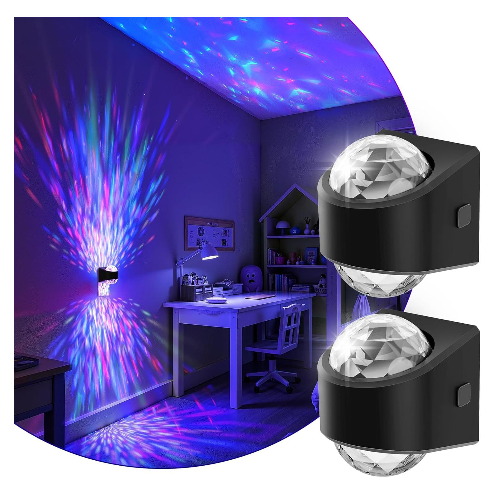 Luz Nocturna LED LOHAS 2-Pack Proyector Estrellas 9 Colores