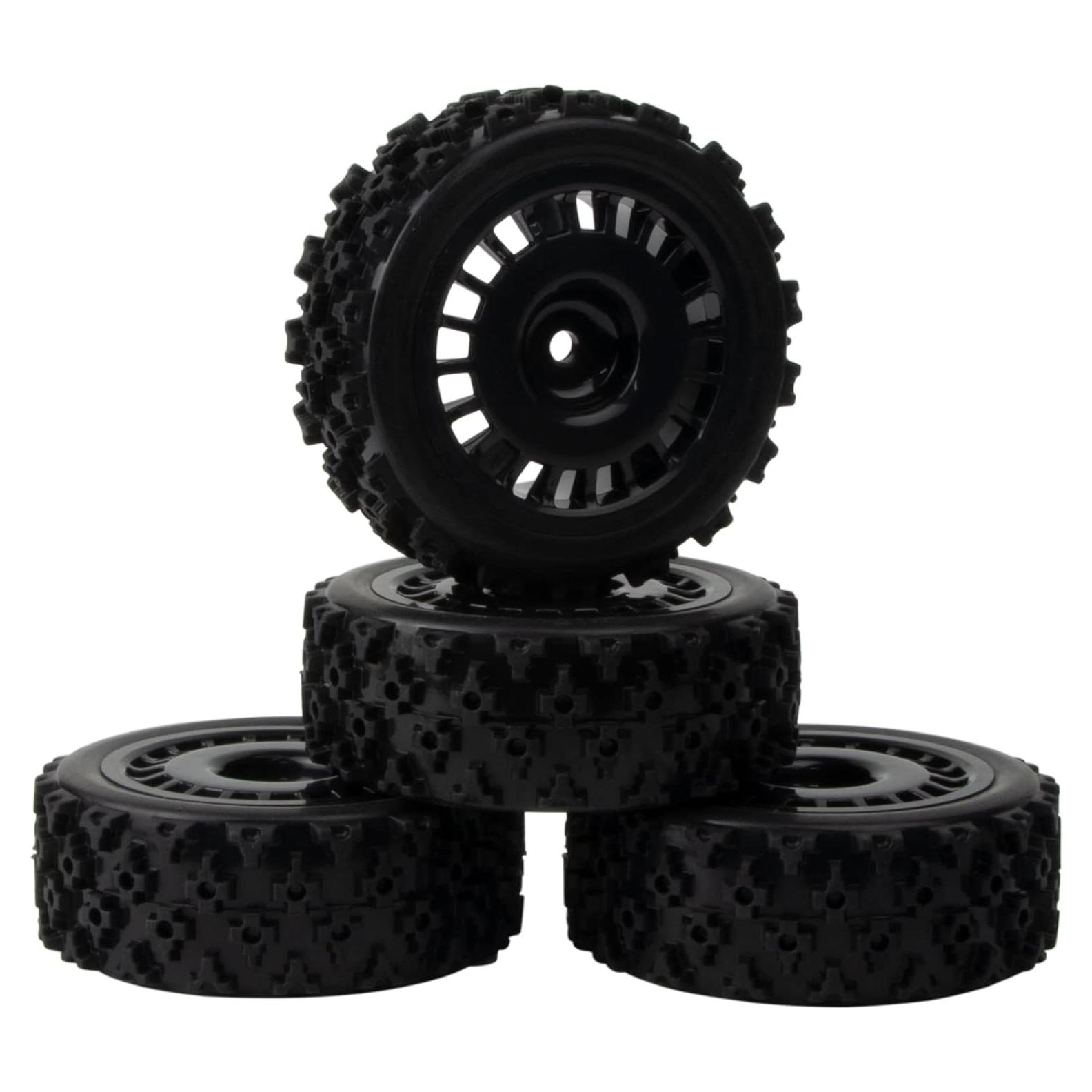 Ruedas y Neumáticos RC 1/10 HobbyMarking 72mm 12mm Hex Negro