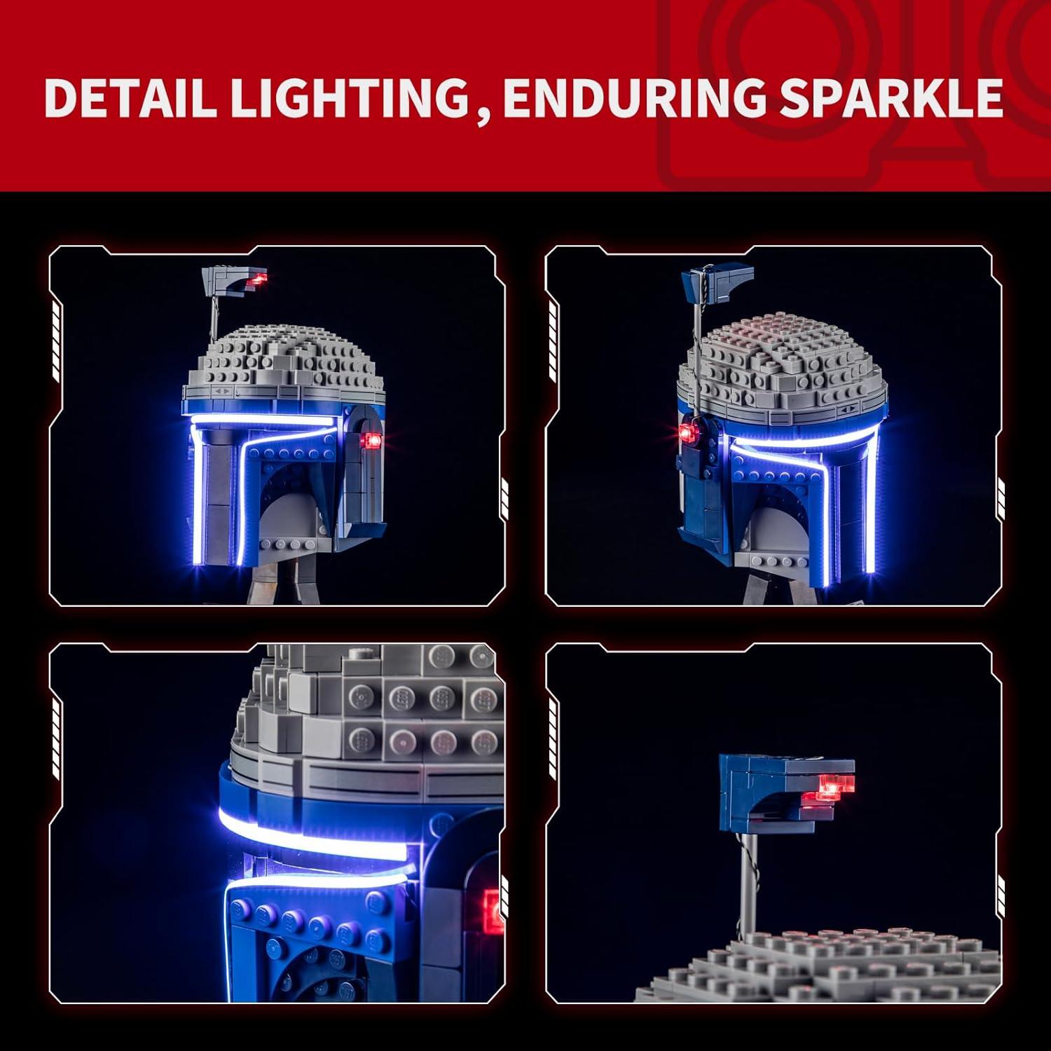 Kit de Luz LED BRIKSMAX para Casco Lego Jango Fett 75408