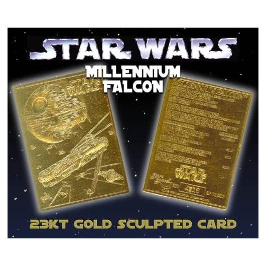 Tarjeta de Oro Esculpida Star Wars Millennium Falcon 1995