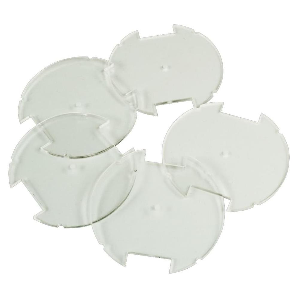 Base Circular Notchada 50mm LITKO Acrílico Transparente