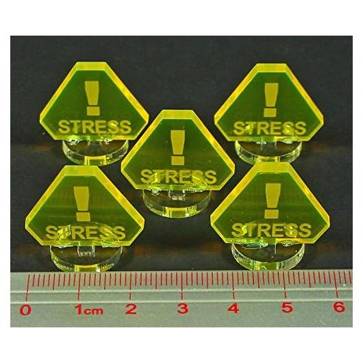 Fichas de Marcador de Caza Espacial LITKO - Estrés Amarillo Fluorescente