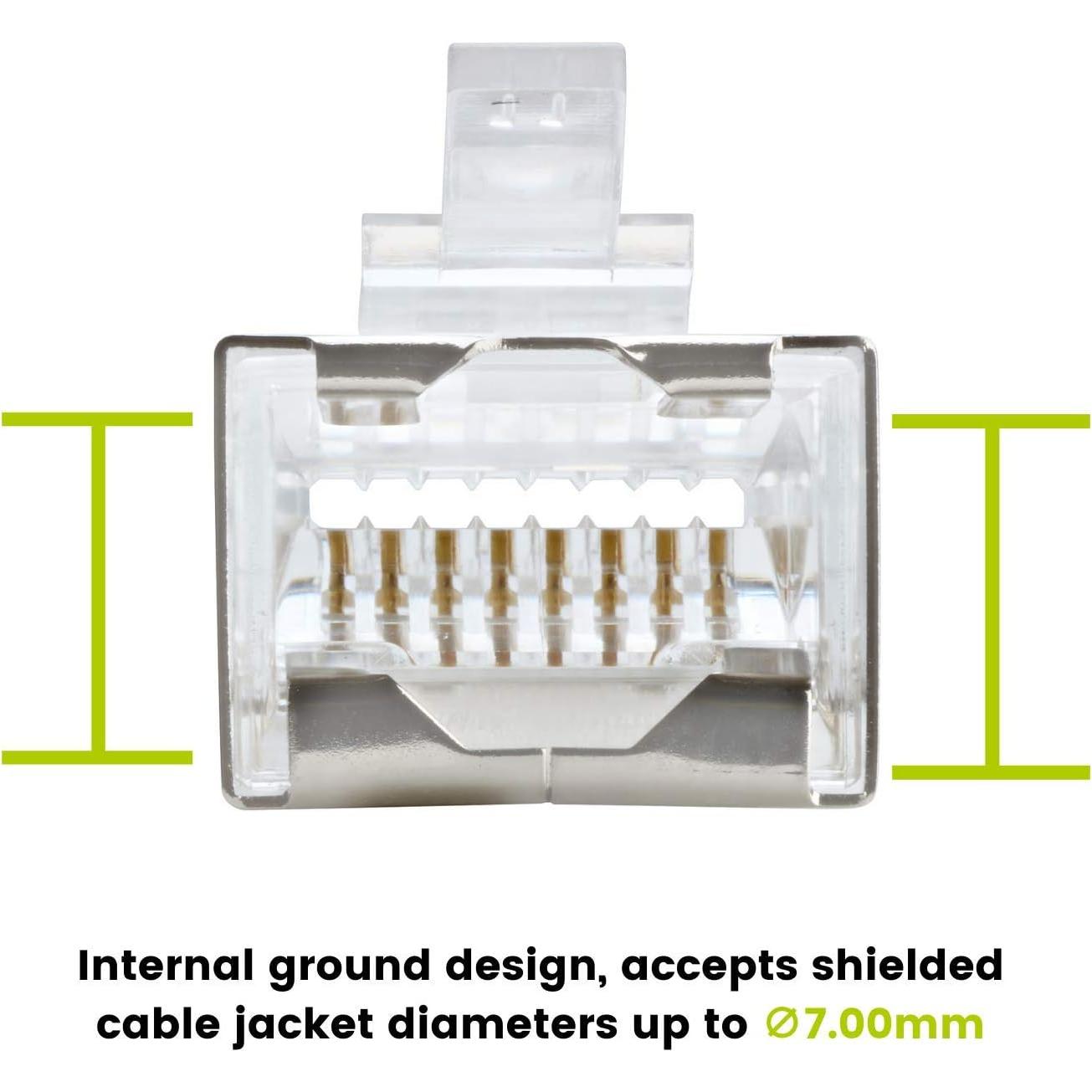 Conectores RJ45 Pasar a Través trueCABLE Cat5e 10 Piezas