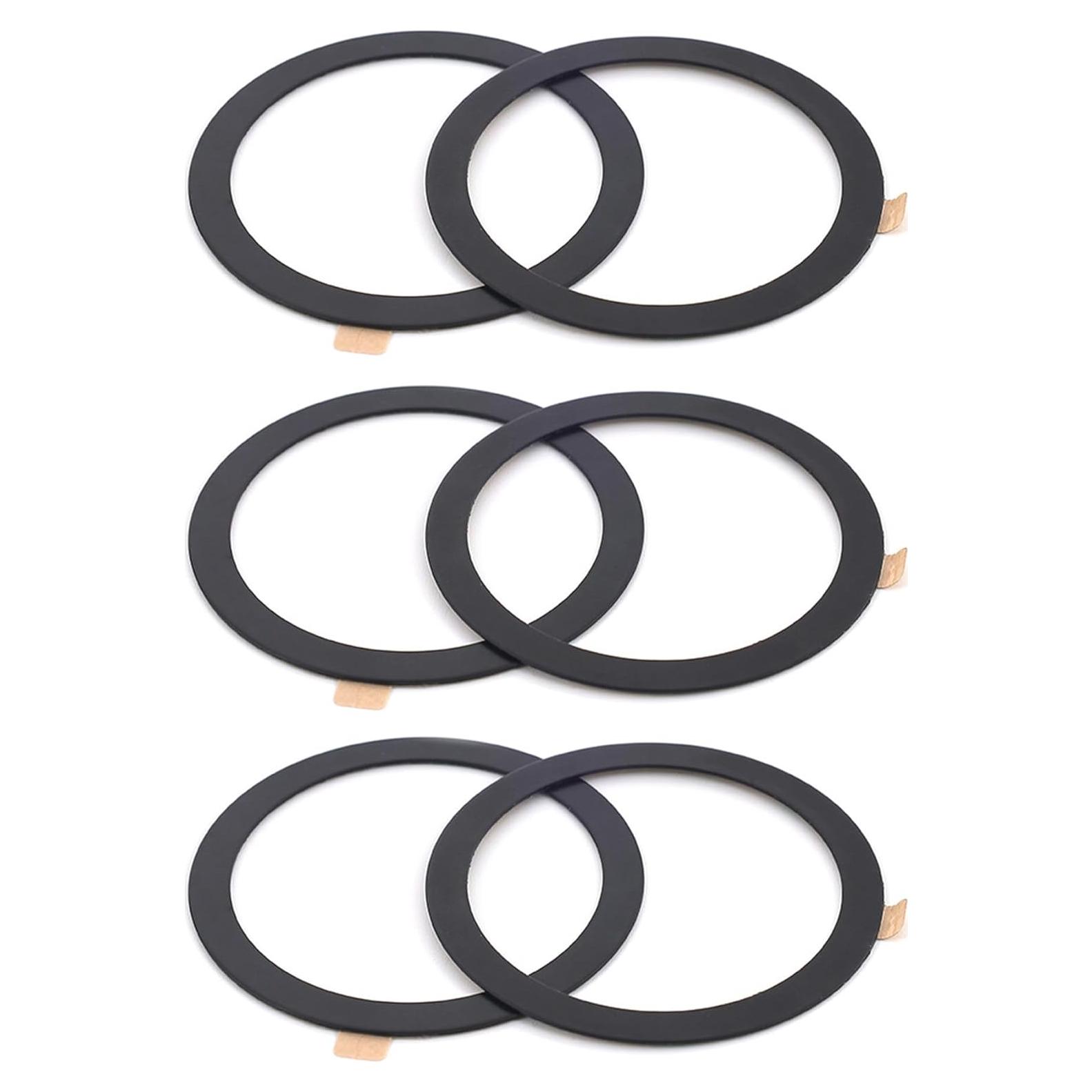 TENOC Anillo Metal Universal para Cargador Magnético 6 Pcs Negro