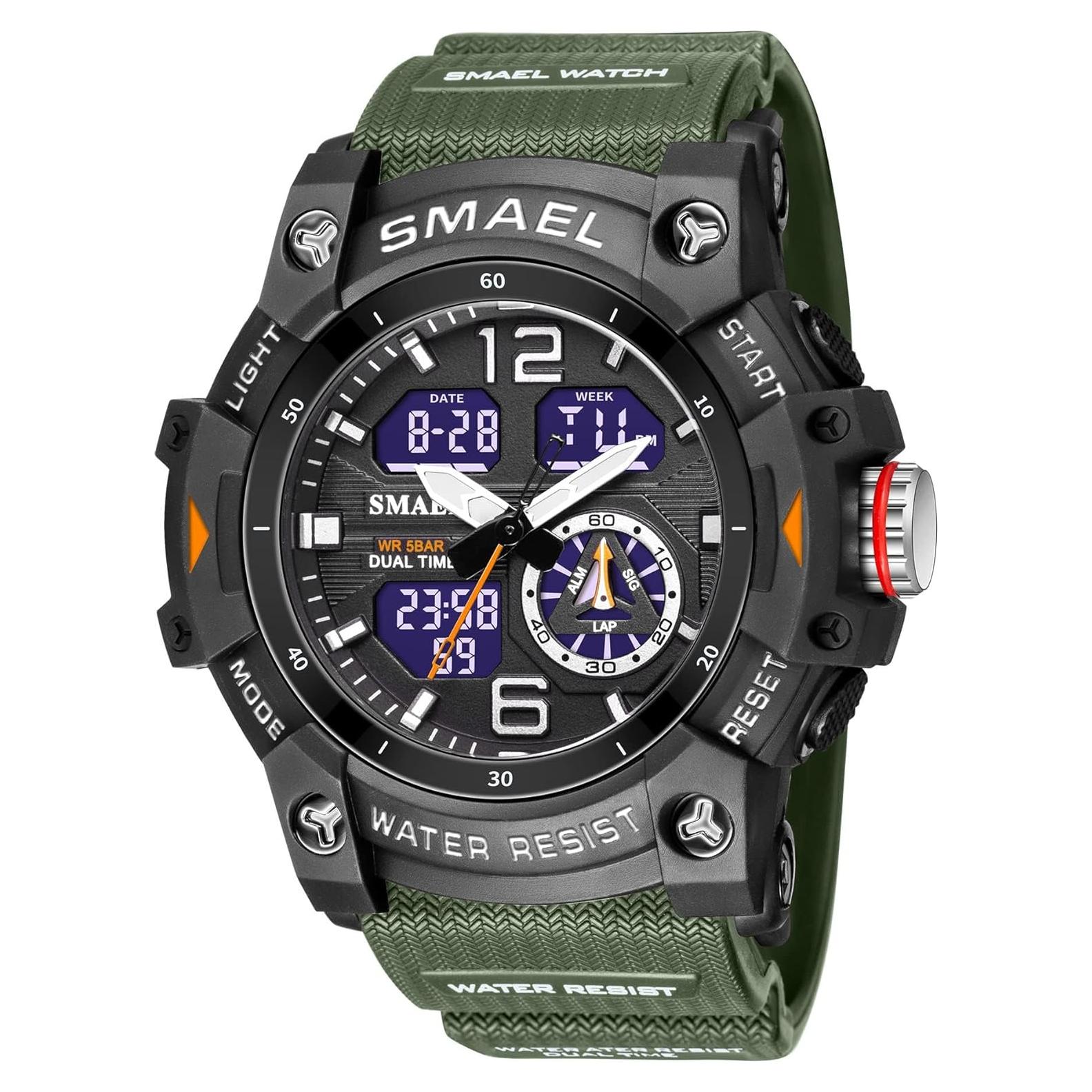Reloj Deportivo Militar GOSASA 8007 Verde 56mm Impermeable