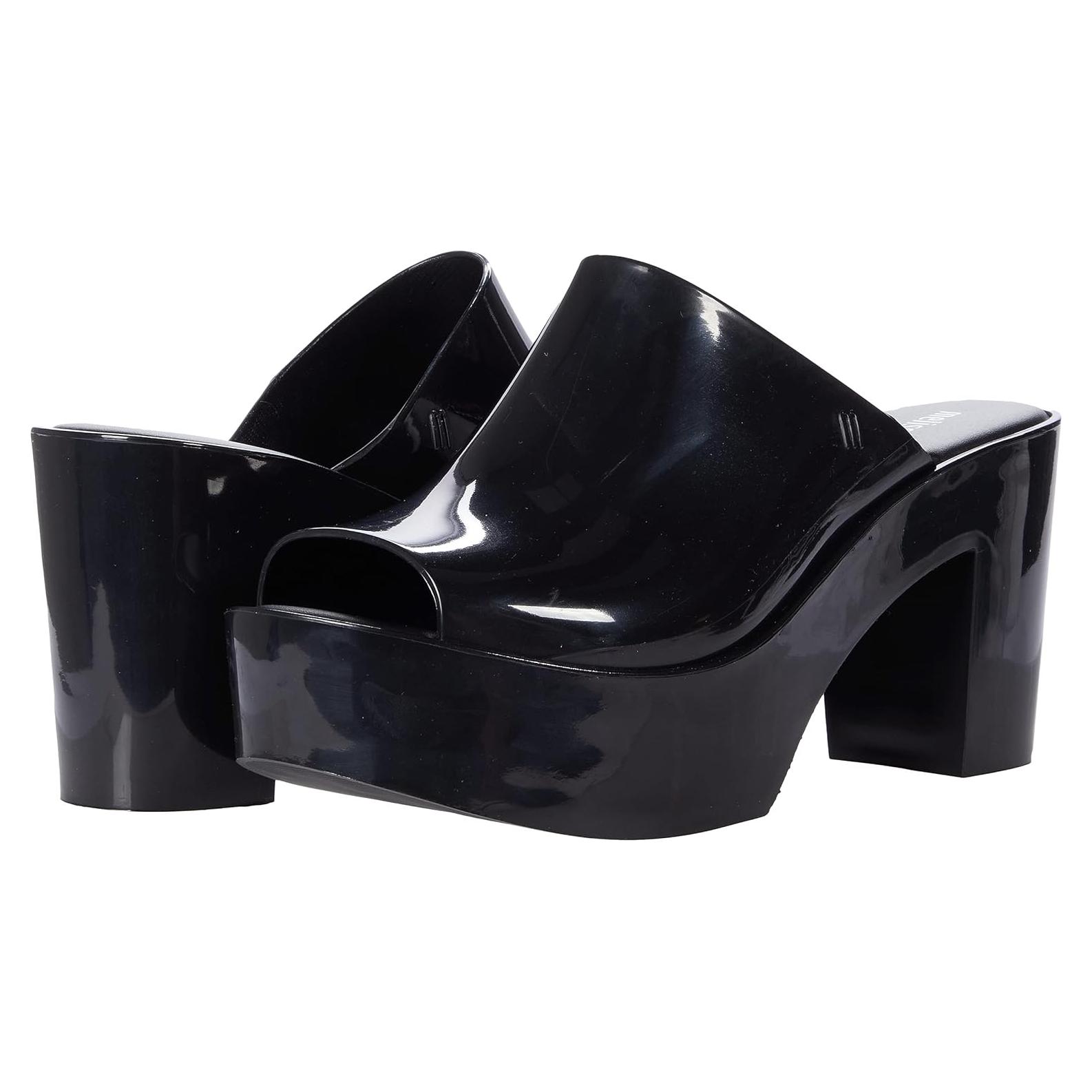 Mule Melissa 32233 Negro - Zuecos Abiertos Veganos y Elegantes