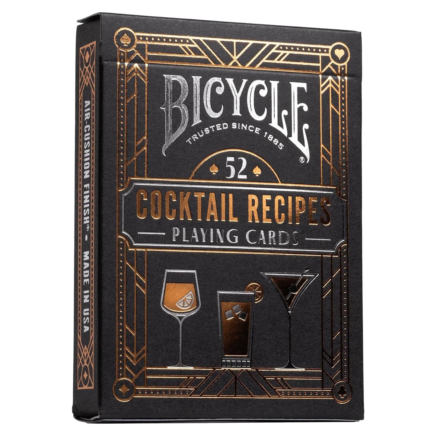Baraja de Cartas Cocktail Bicycle con 52 Recetas de Cócteles