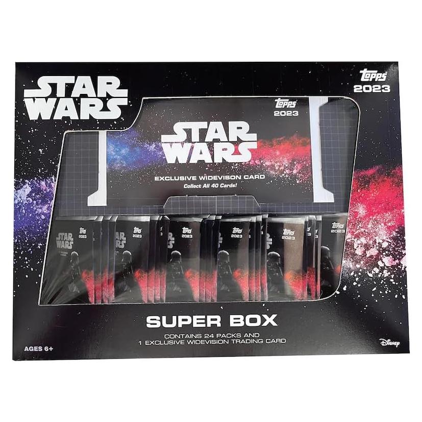 Caja Super Hobby Topps Star Wars 2023 - 24 Paquetes + Tarjeta Exclusiva