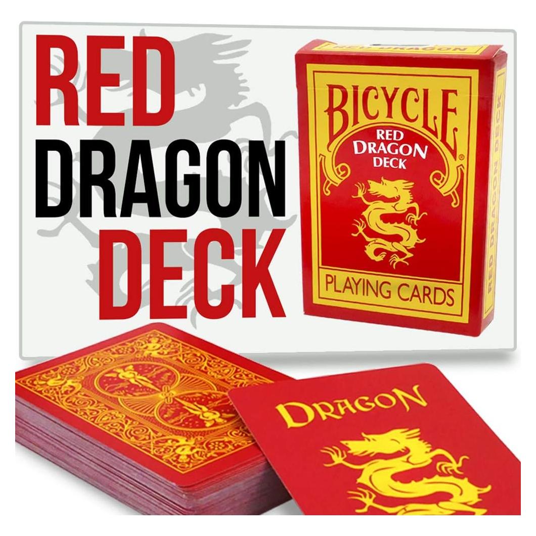 Baraja de Póker Dragón Roja Bicicleta - Edición Limitada