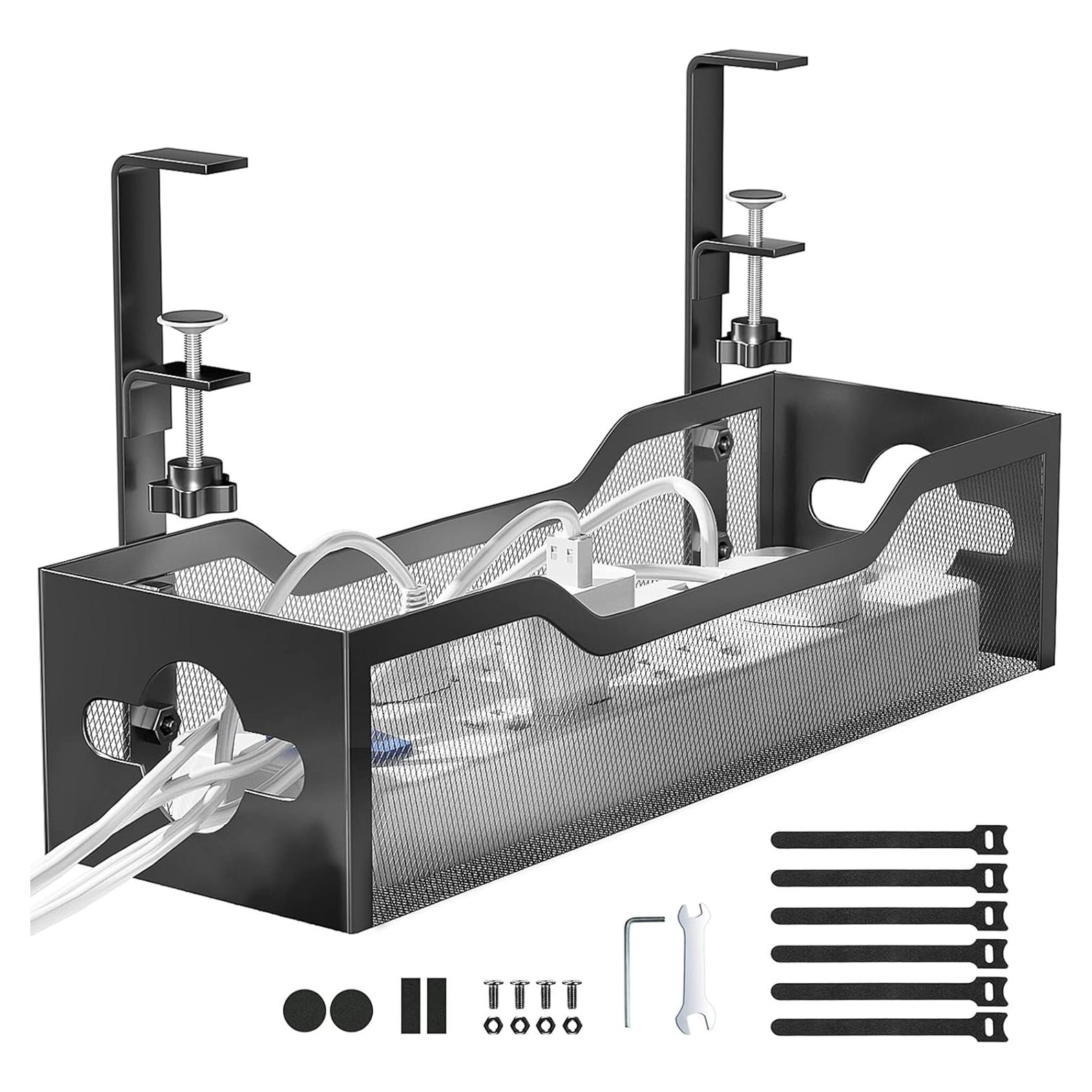 Bandeja de Gestión de Cables Litwaro 33.99 cm Metal Organizador