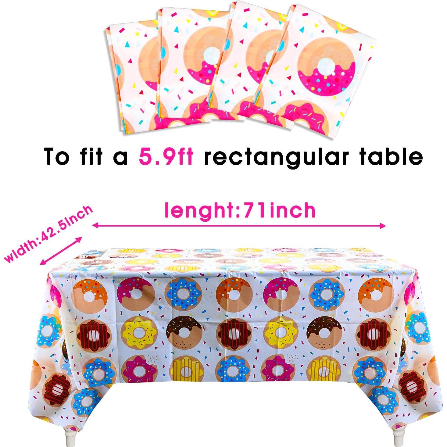 Mantel de Fiesta Donut BeYumi 4 Pack 180x108 cm Desechable