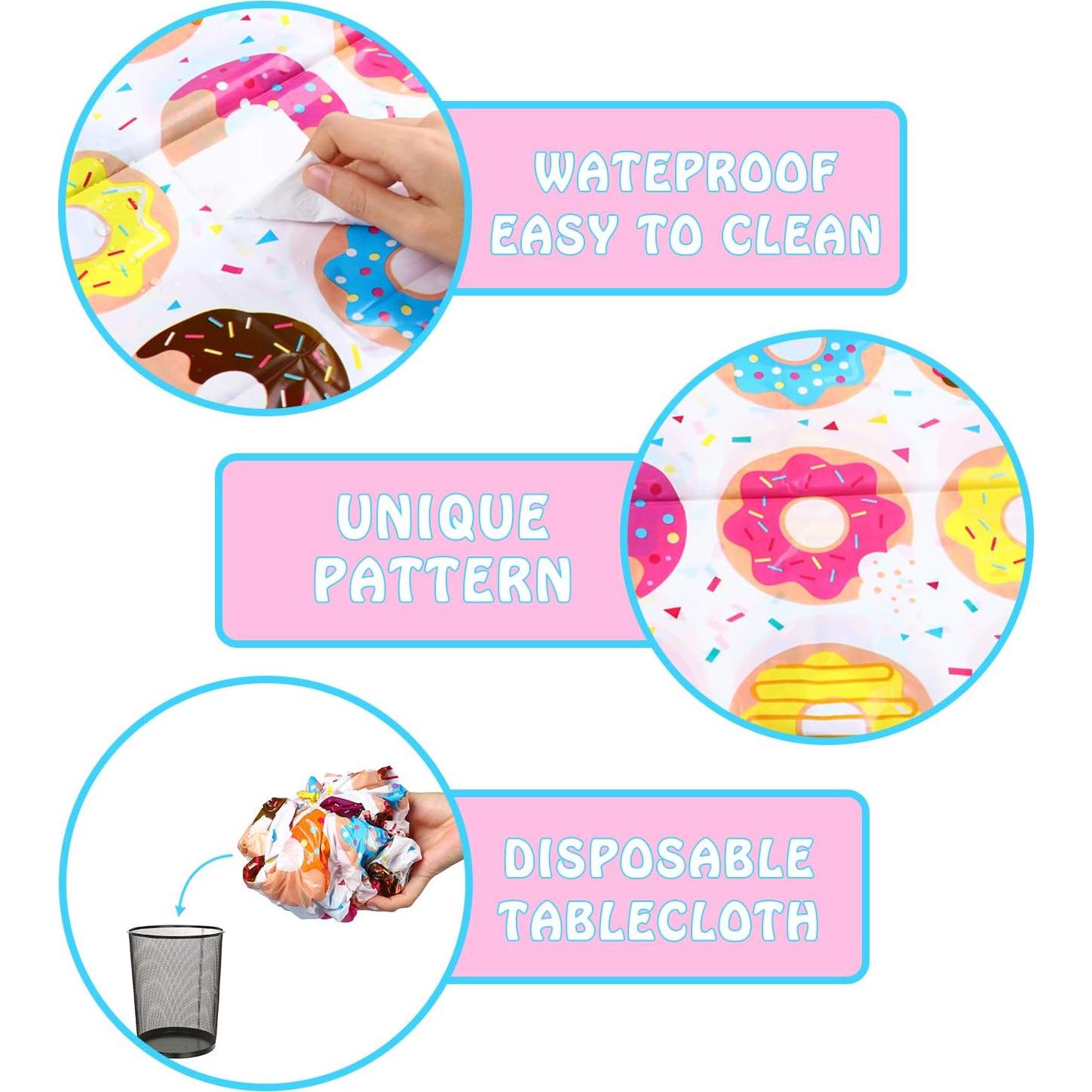 Mantel de Fiesta Donut BeYumi 4 Pack 180x108 cm Desechable