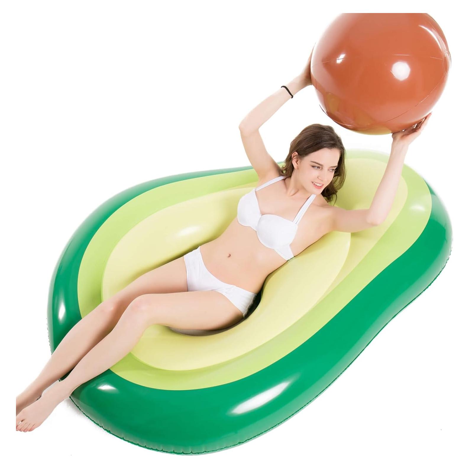 Flotador Inflable Aguacate Jasonwell XL 165x124cm para Niños y Adultos