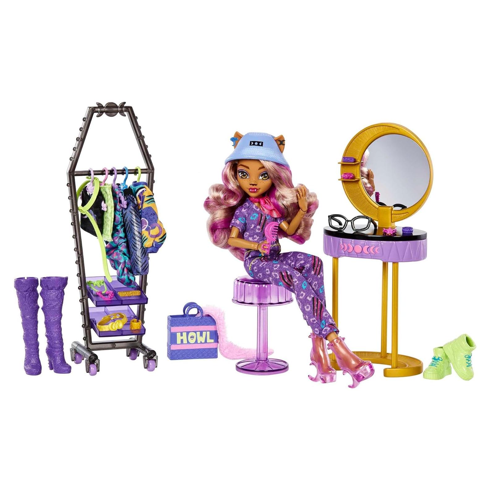 Muñeca Clawdeen Wolf y Set de Juego Boo-tique Monster High