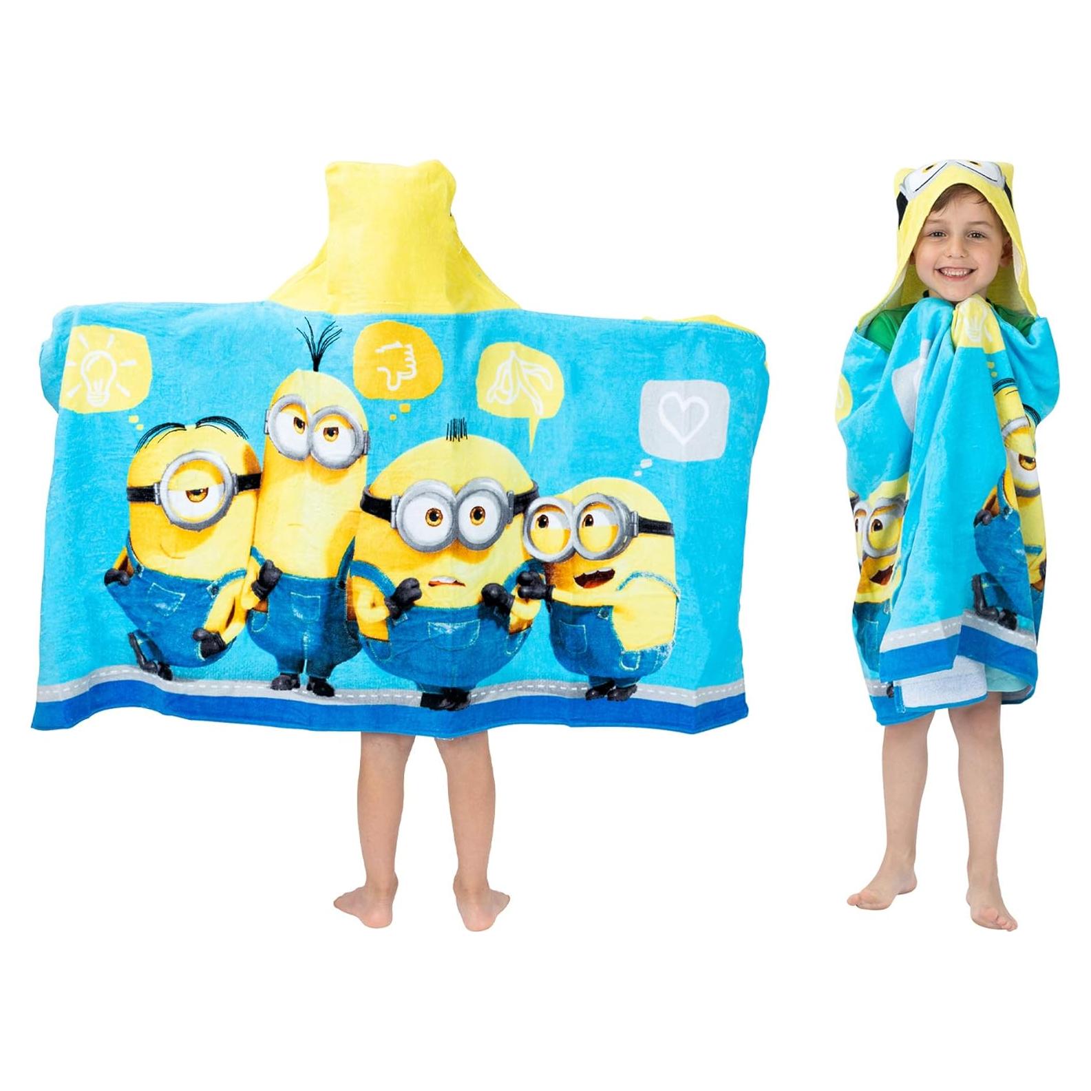 Toalla con Capucha de Algodón Minions Franco Kids 61x127cm
