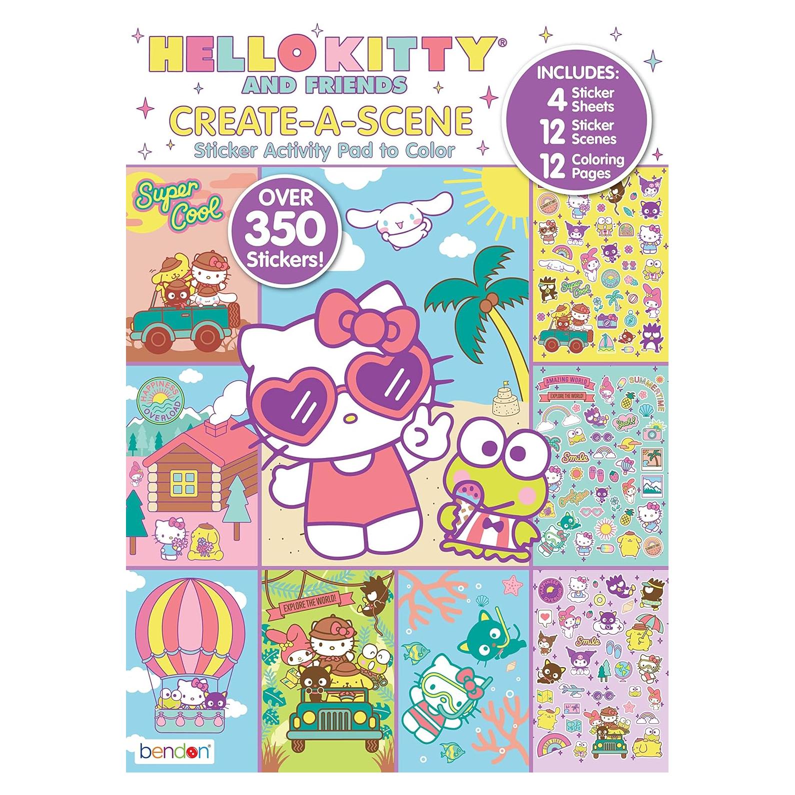 Bloc de Stickers Hello Kitty y Amigos - 350 Stickers para Colorear