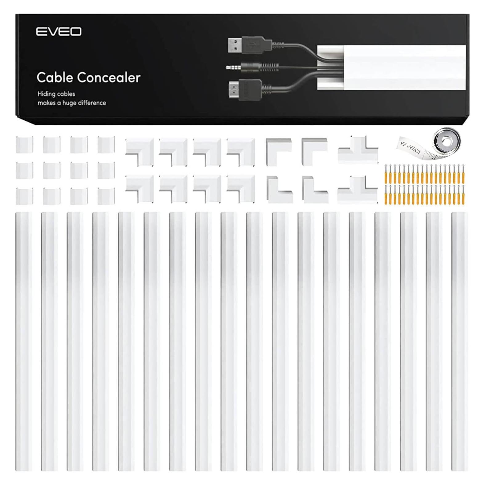 Ocultador de Cables EVEO Mediano Blanco 43x2.4 cm