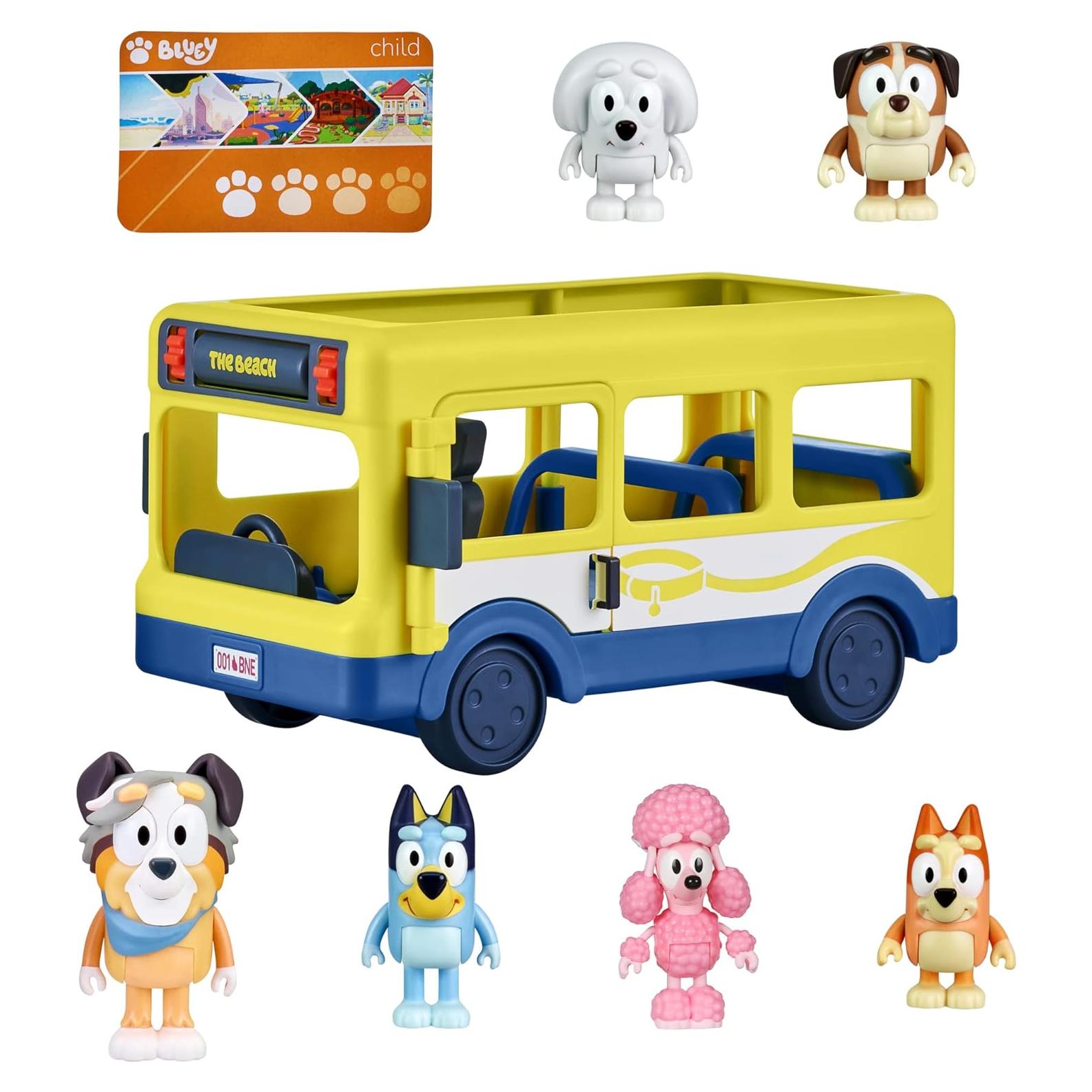 Autobús de Bluey y Amigos MOOSE TOYS 6 Figuras 6-8 cm