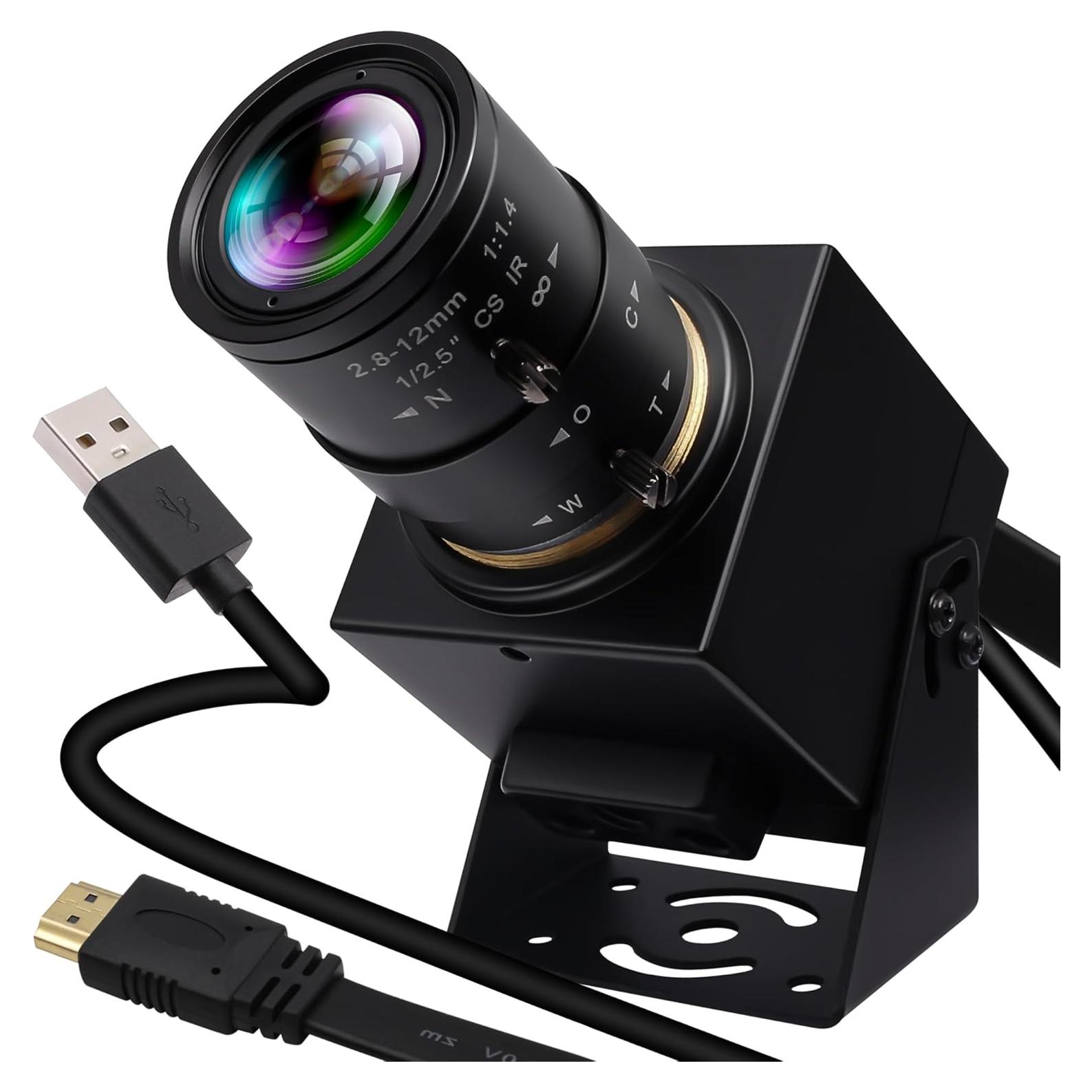 Cámara Web 4K IFWATER USB HDMI Lente Zoom 4X 2.8-12mm