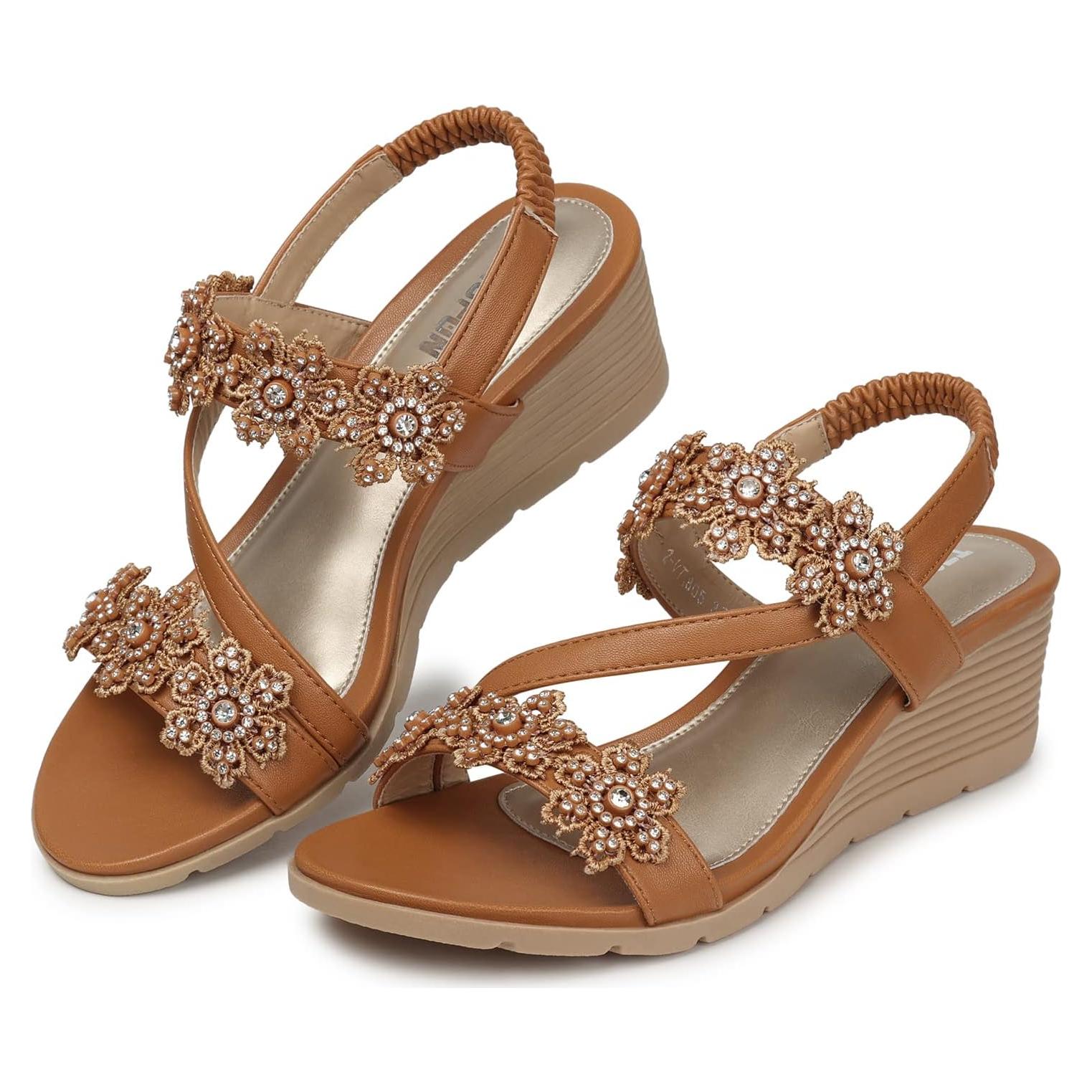 Sandalias Wedge TEMOFON para Mujeres Elegantes de Verano