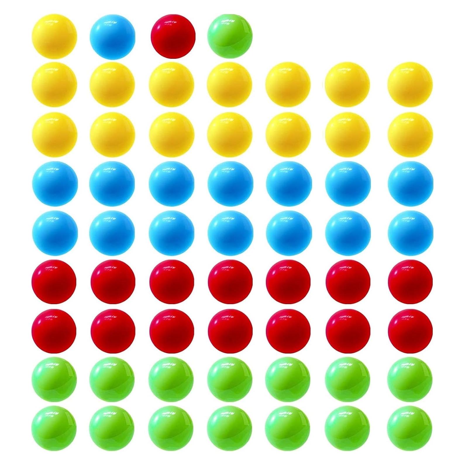 60 Bolas de Repuesto para Hipopótamos Hambrientos - Acrílico 13.5mm