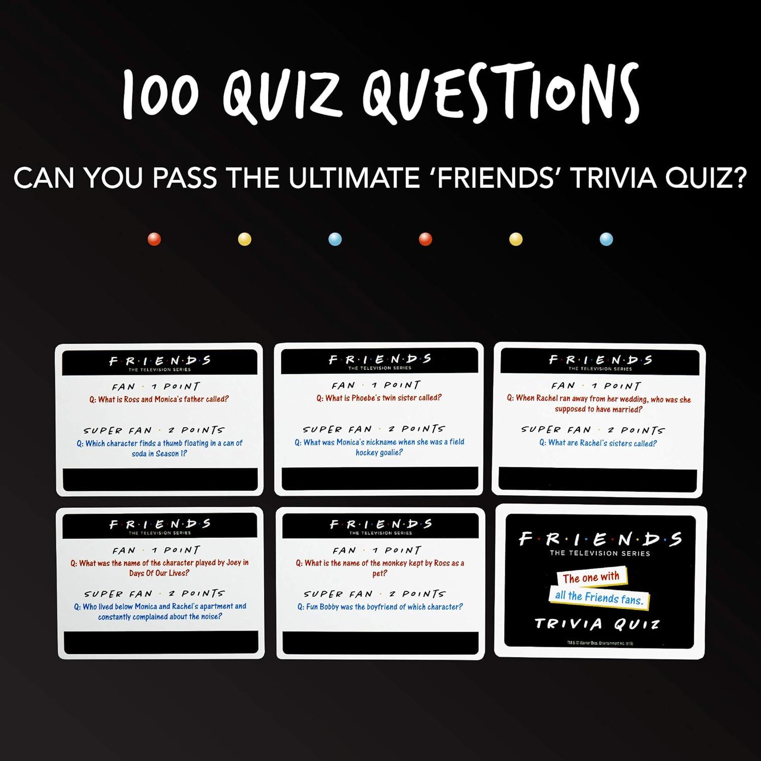 Juego de Trivia Friends Paladone 100 Preguntas para 2+ Jugadores