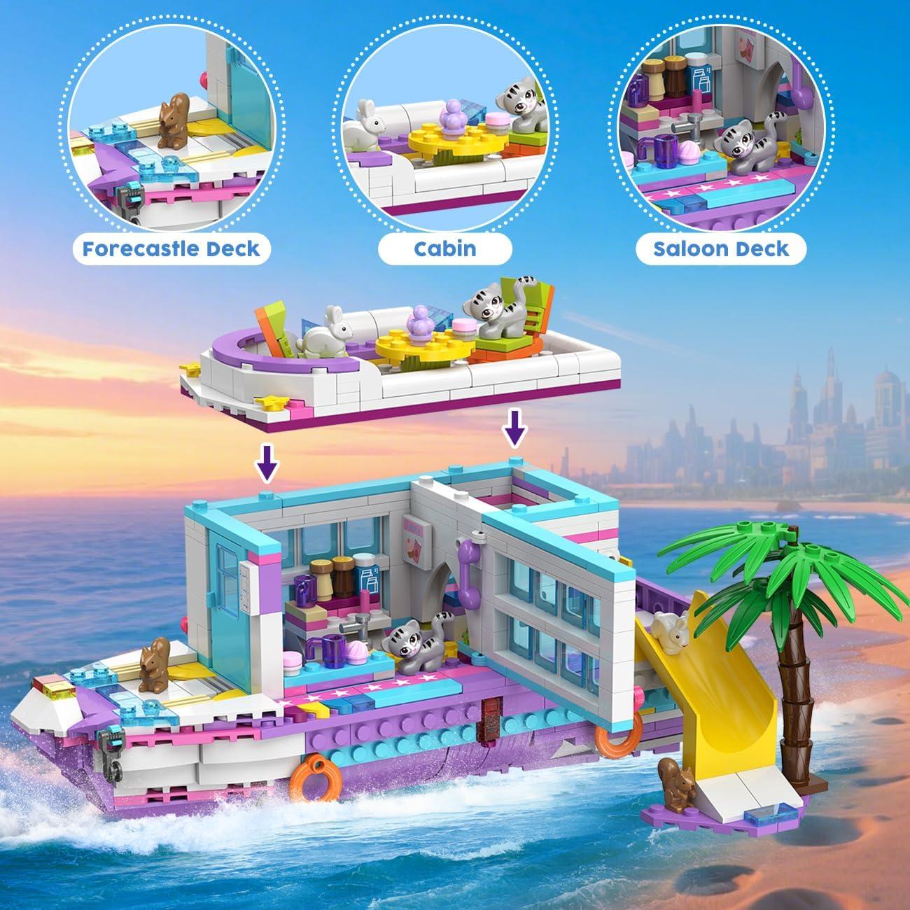 HOGOKIDS Juguete de Construcción 3 en 1 Avián/Bote/Camper 808PCS