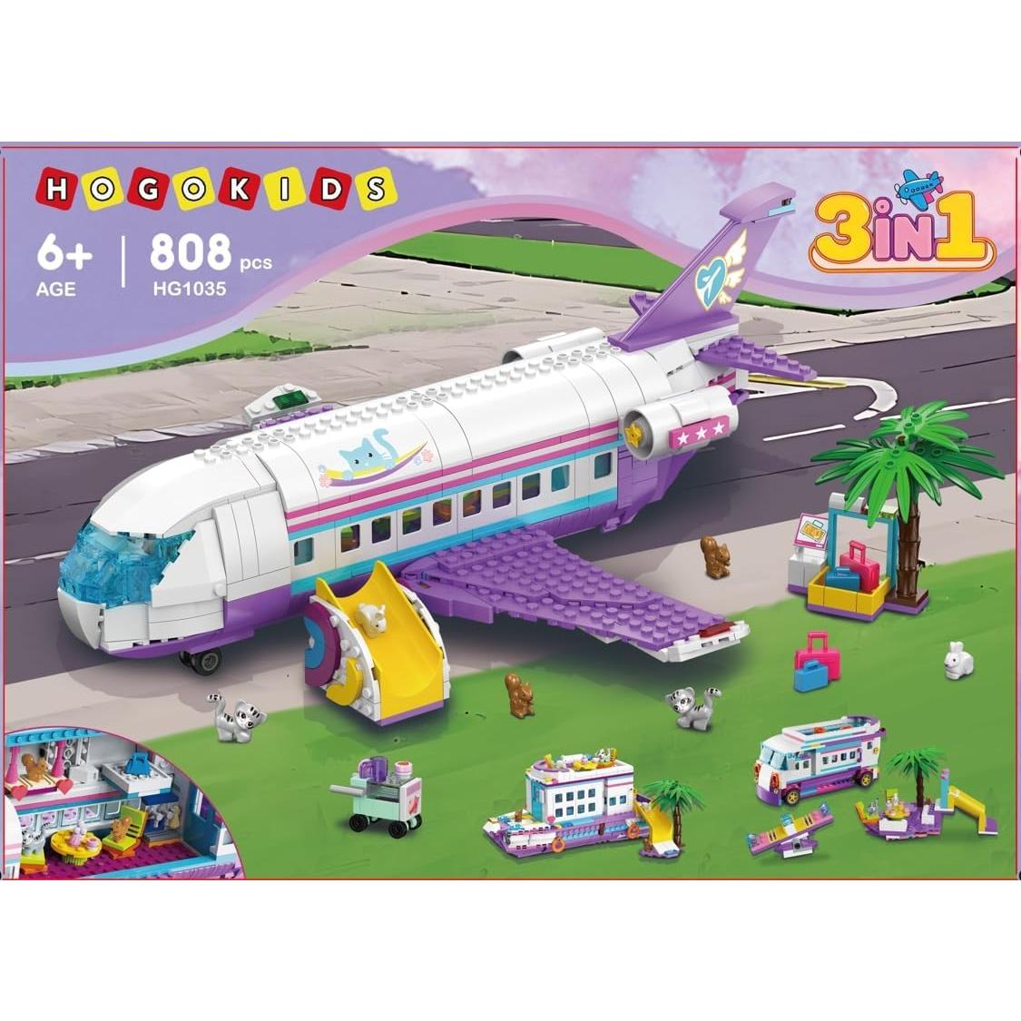 HOGOKIDS Juguete de Construcción 3 en 1 Avián/Bote/Camper 808PCS
